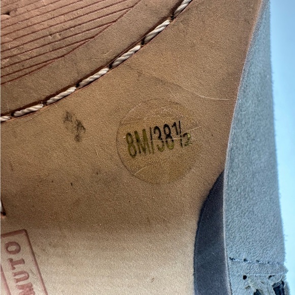 Vince Camuto Booties Women's 8 M Gray Suede Perdula Ankle Boots Back Zip Boho - Picture 13 of 13